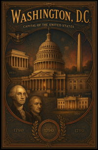Washington D.C. Vintage Travel Poster Print PosterGoat