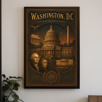 Washington D.C. Vintage Travel Poster Print PosterGoat