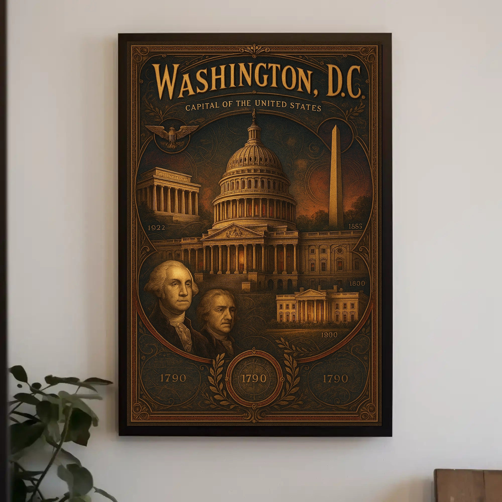 Washington D.C. Vintage Travel Poster Print PosterGoat