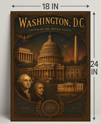 Washington D.C. Vintage Travel Poster Print PosterGoat