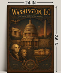 Washington D.C. Vintage Travel Poster Print PosterGoat