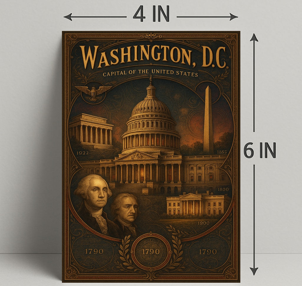 Washington D.C. Vintage Travel Poster Print PosterGoat