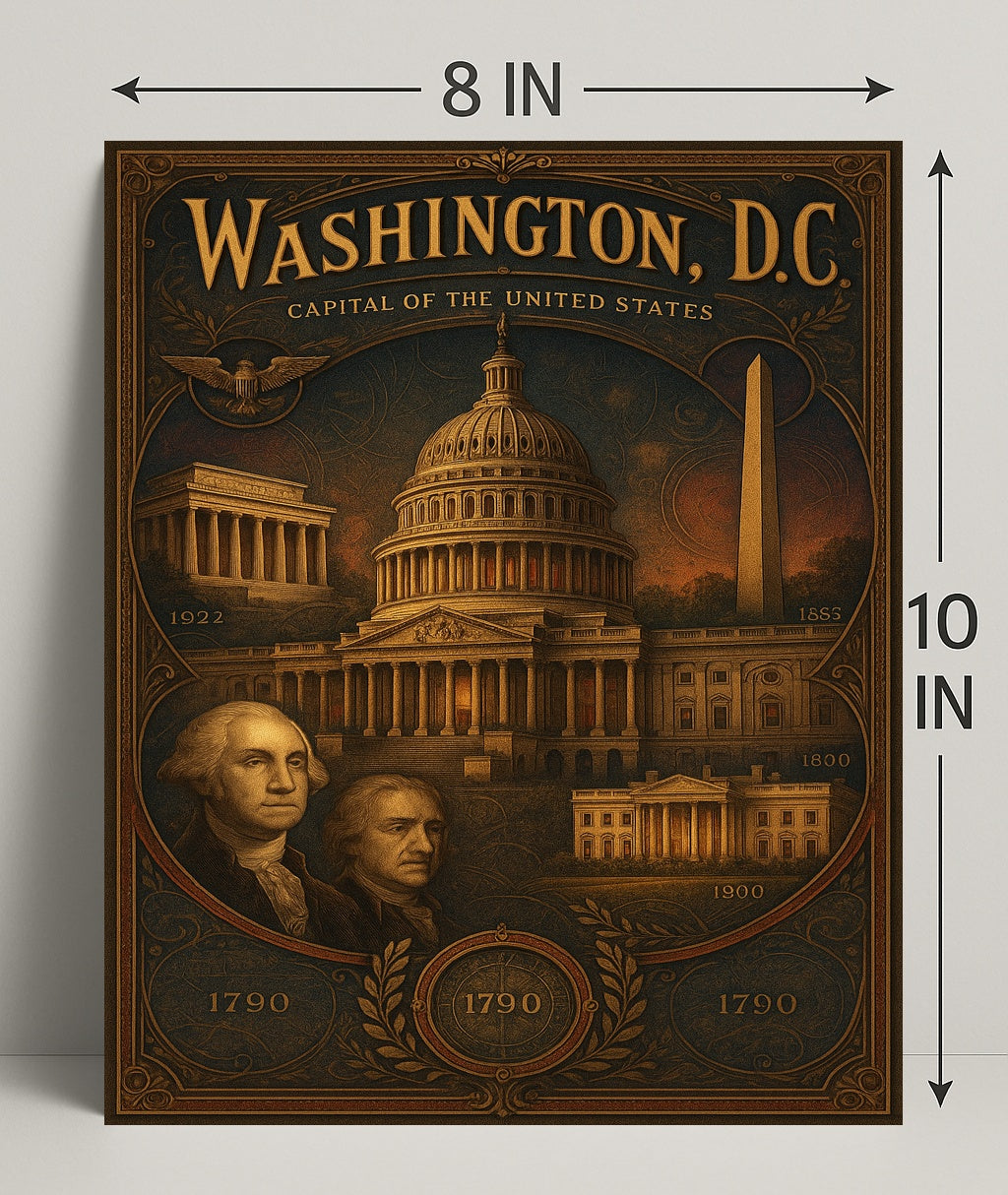 Washington D.C. Vintage Travel Poster Print PosterGoat