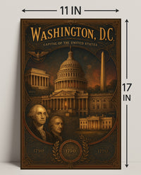 Washington D.C. Vintage Travel Poster Print PosterGoat