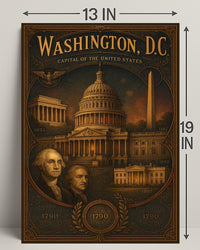 Washington D.C. Vintage Travel Poster Print PosterGoat