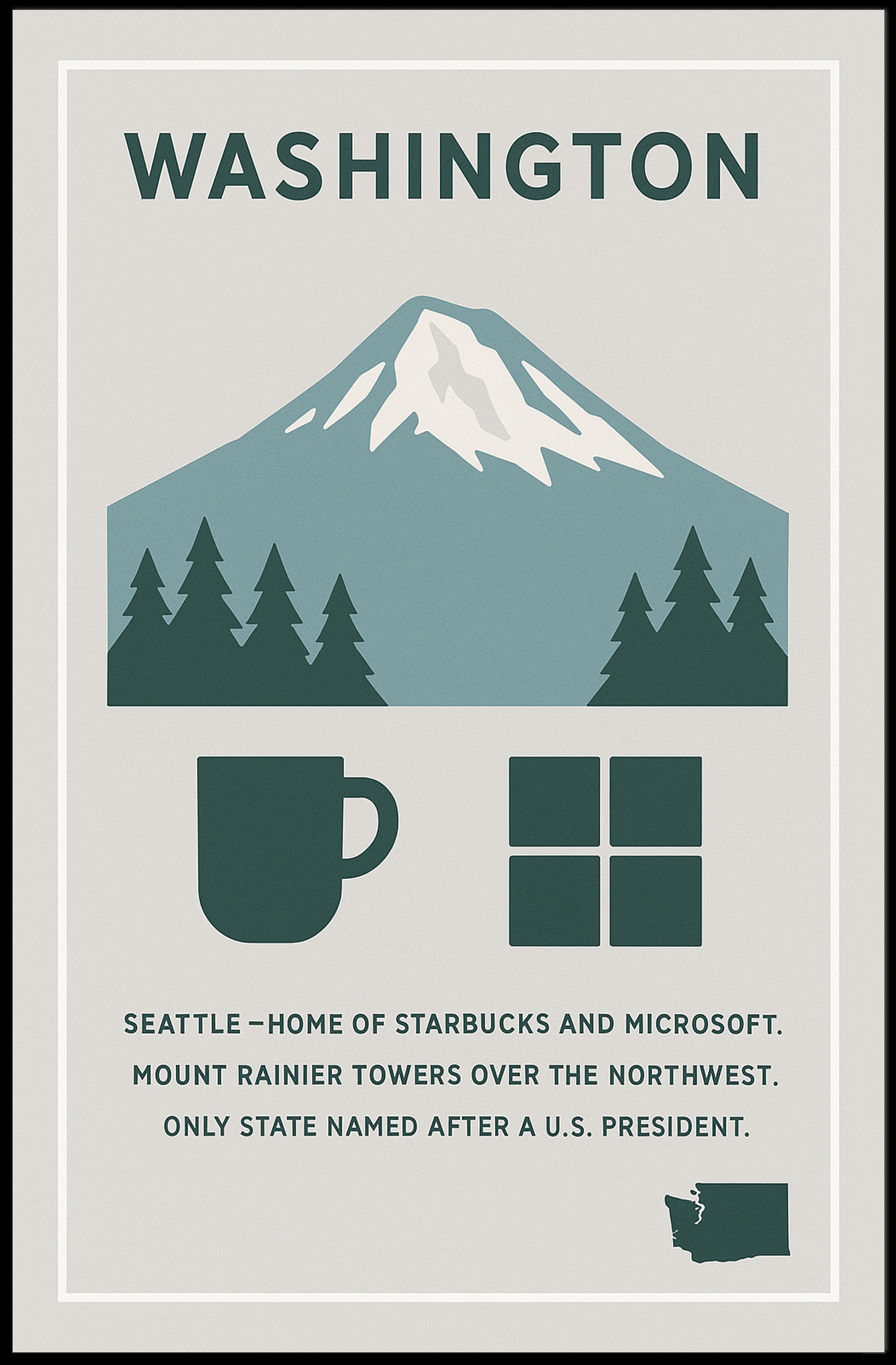 Washington Named After a U.S. President Poster PosterGoat