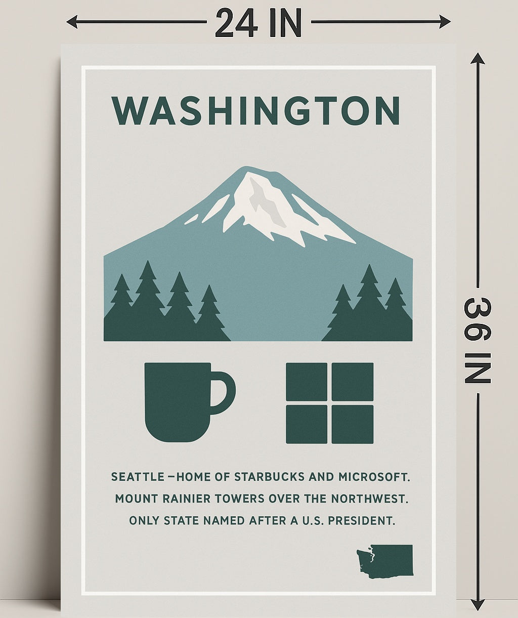 Washington Named After a U.S. President Poster PosterGoat