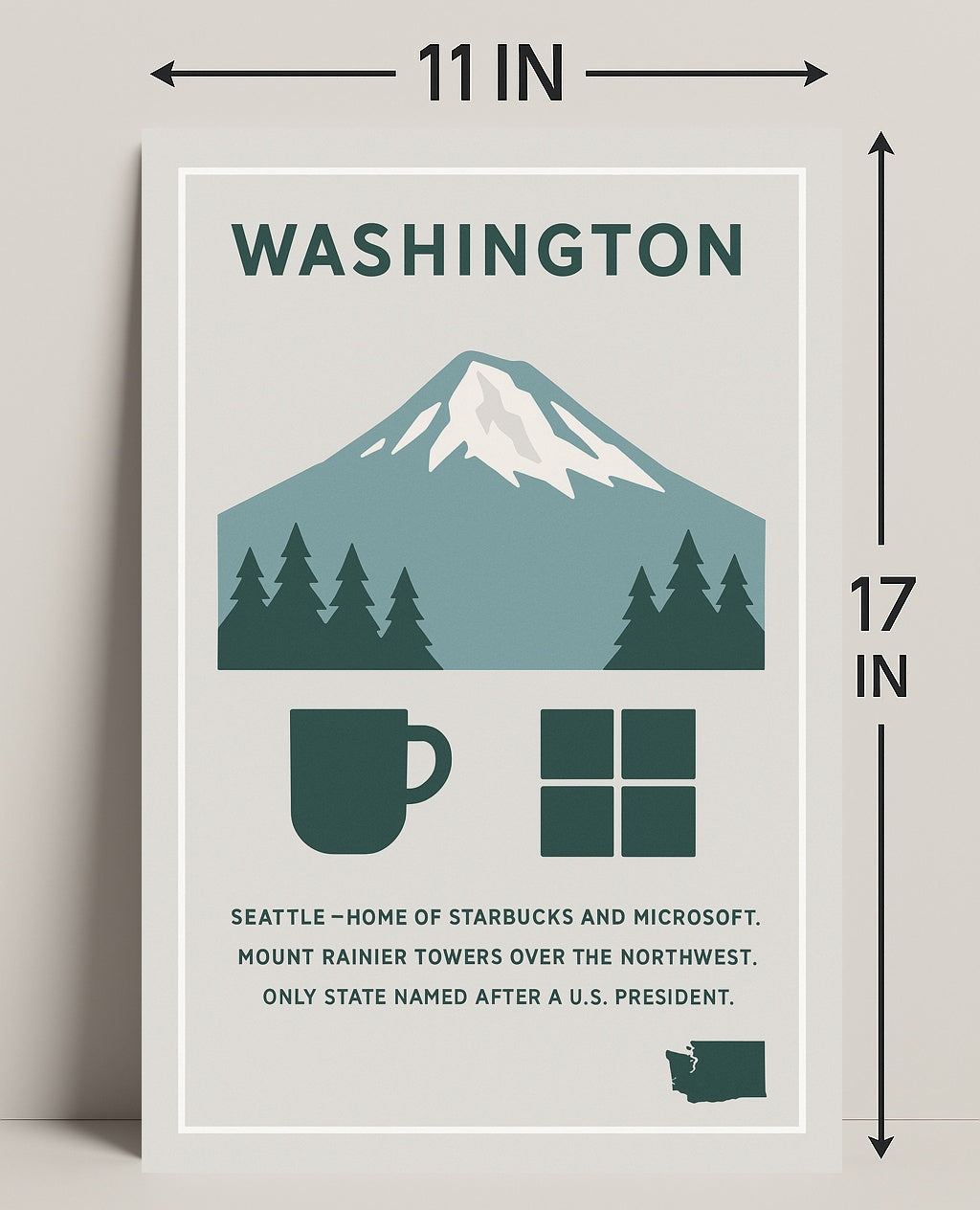 Washington Named After a U.S. President Poster PosterGoat