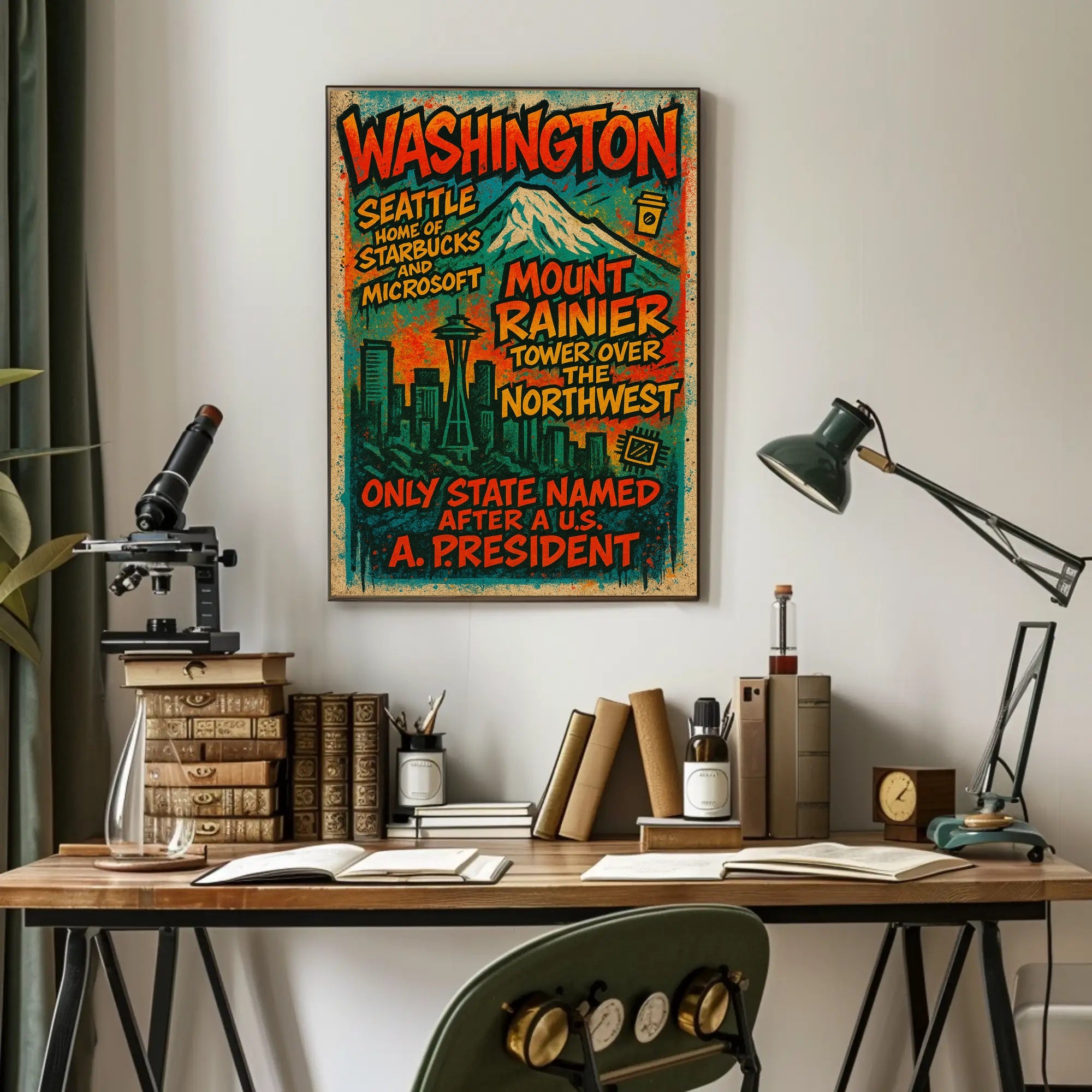 Washington State Highlights Poster PosterGoat