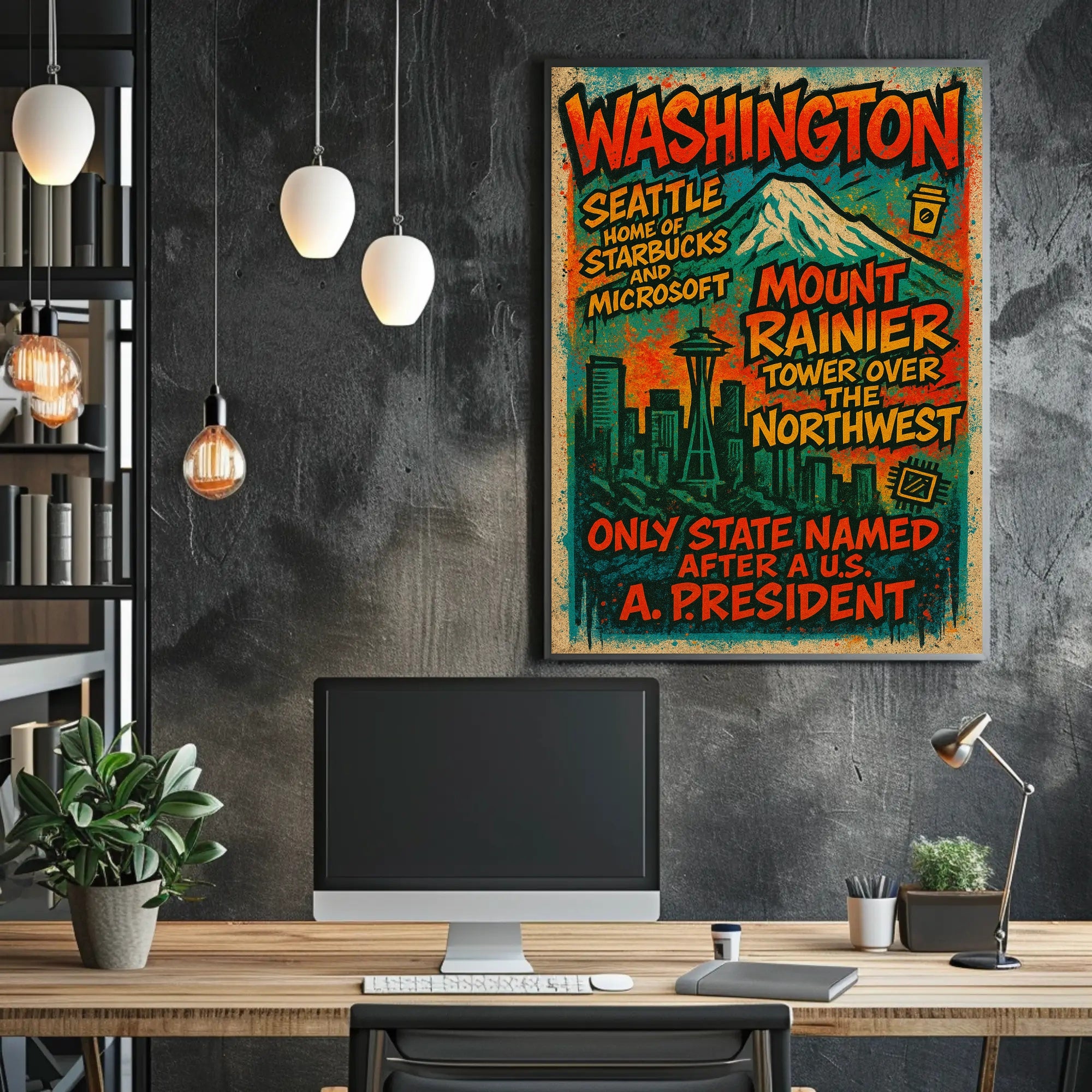 Washington State Highlights Poster PosterGoat
