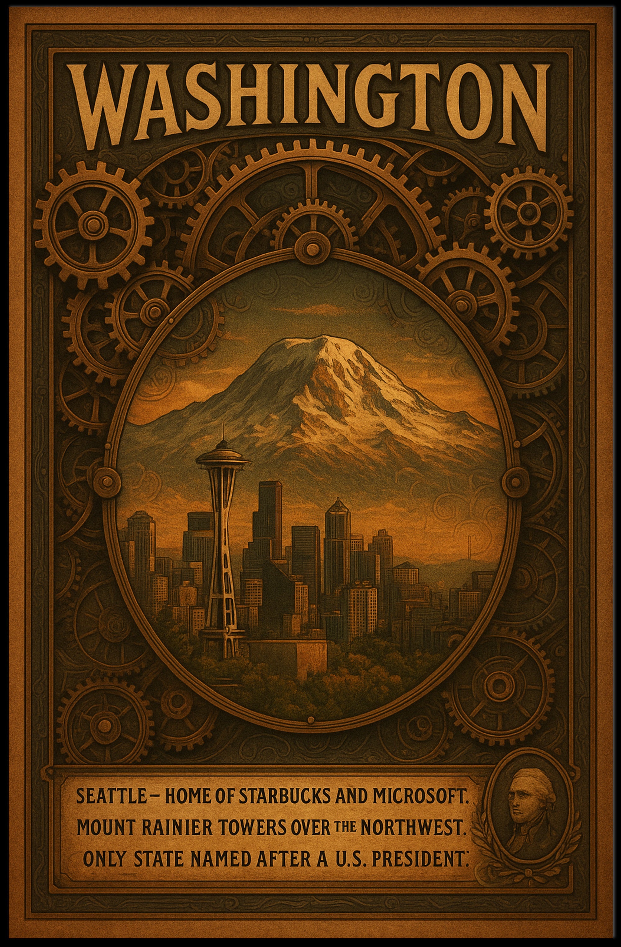 Washington The State Named After A Poster PosterGoat