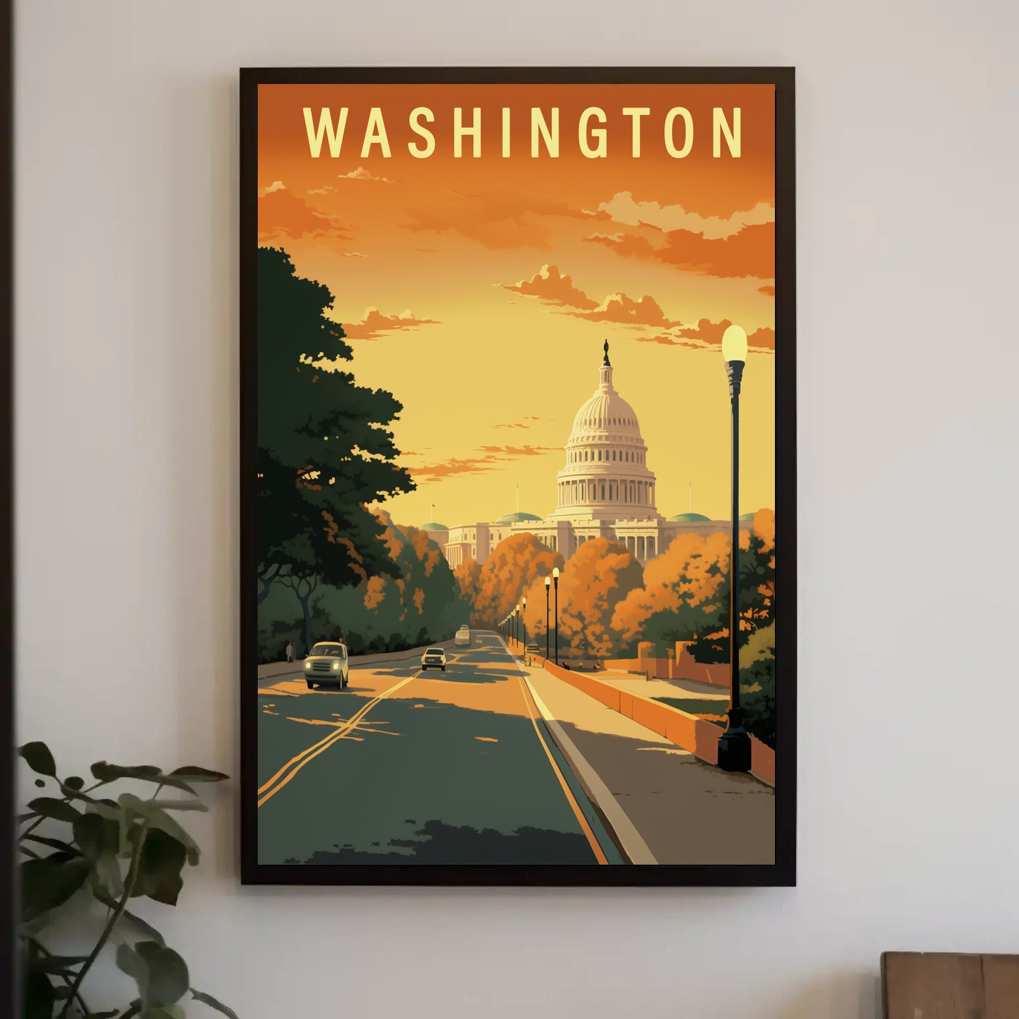 Washington, D.C. Sunset View Urban or Cityscape Poster PosterGoat