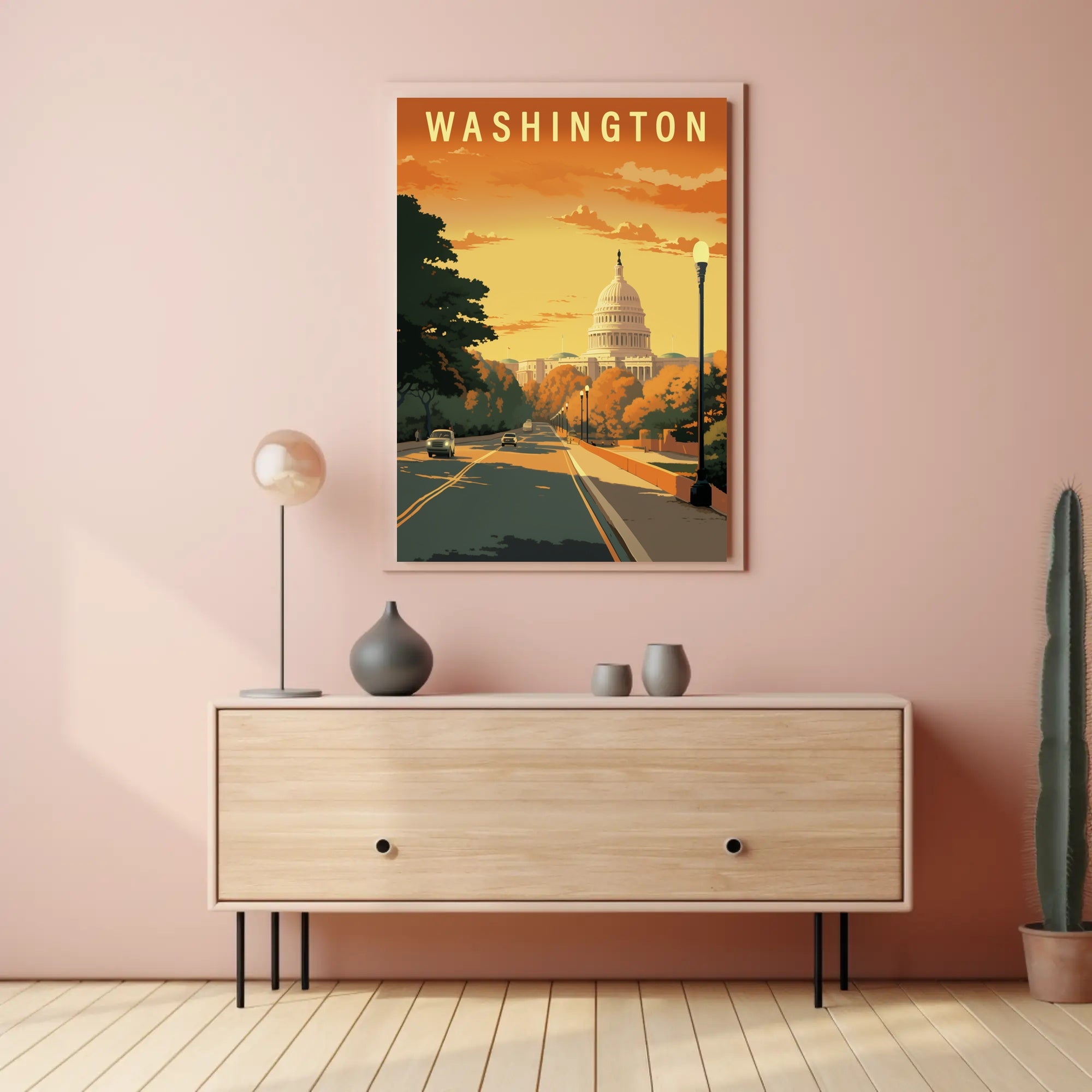 Washington, D.C. Sunset View Urban or Cityscape Poster PosterGoat