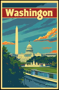 Washington, D.C. Vintage Travel Poster PosterGoat