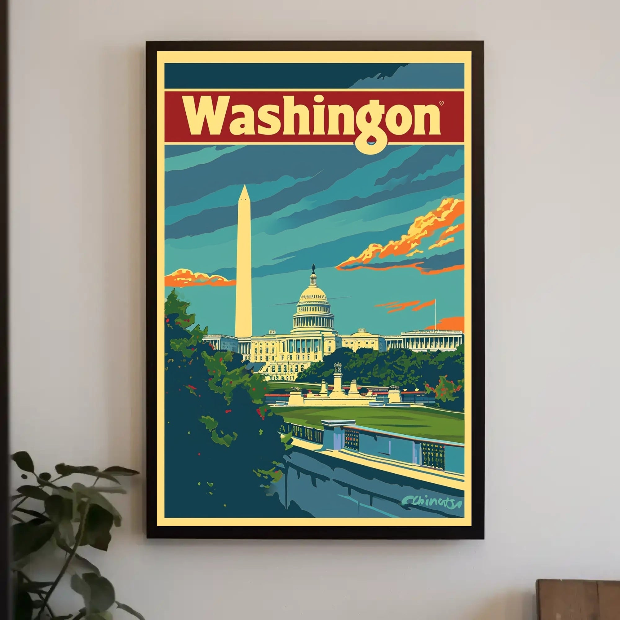 Washington, D.C. Vintage Travel Poster PosterGoat