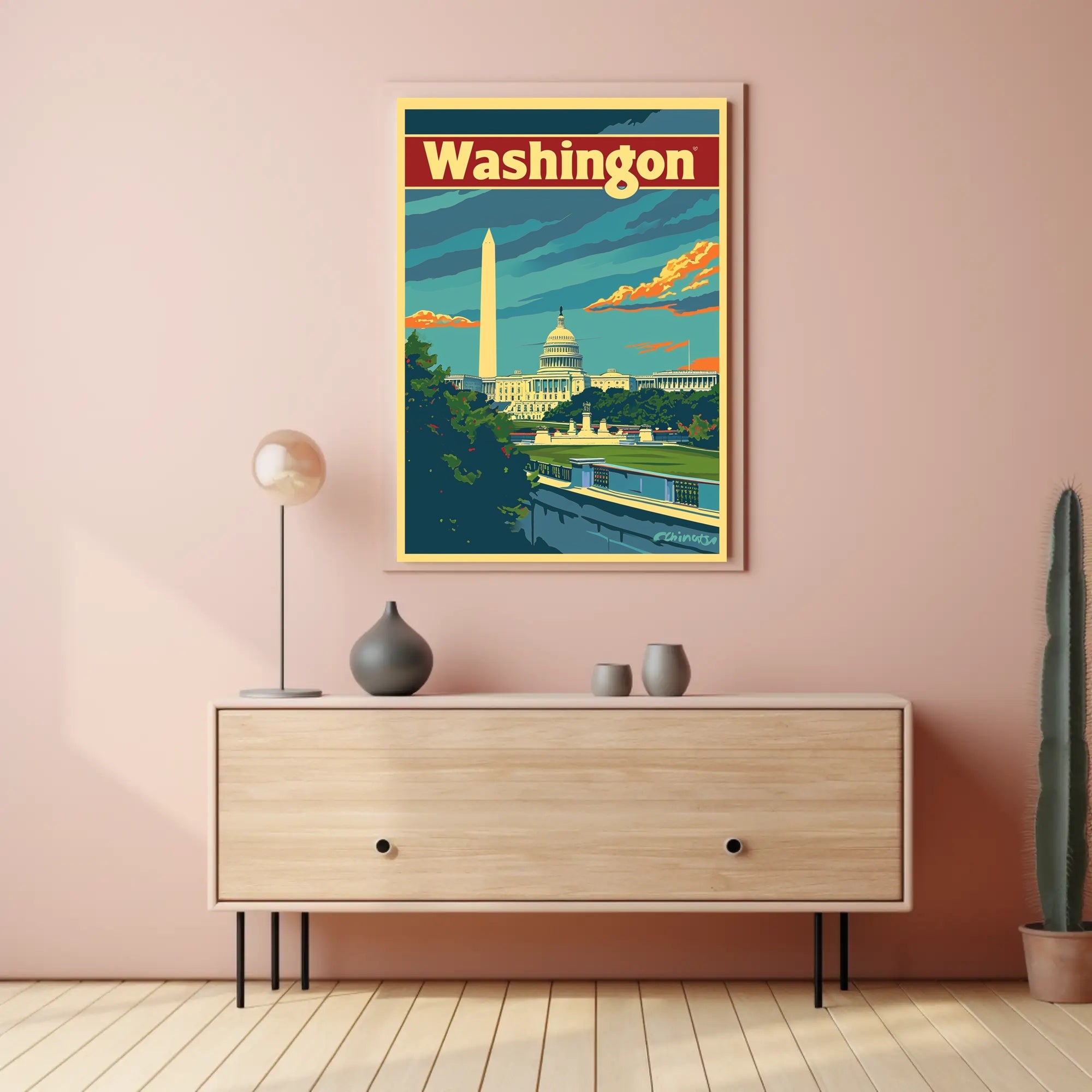 Washington, D.C. Vintage Travel Poster PosterGoat