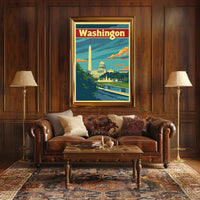 Washington, D.C. Vintage Travel Poster PosterGoat