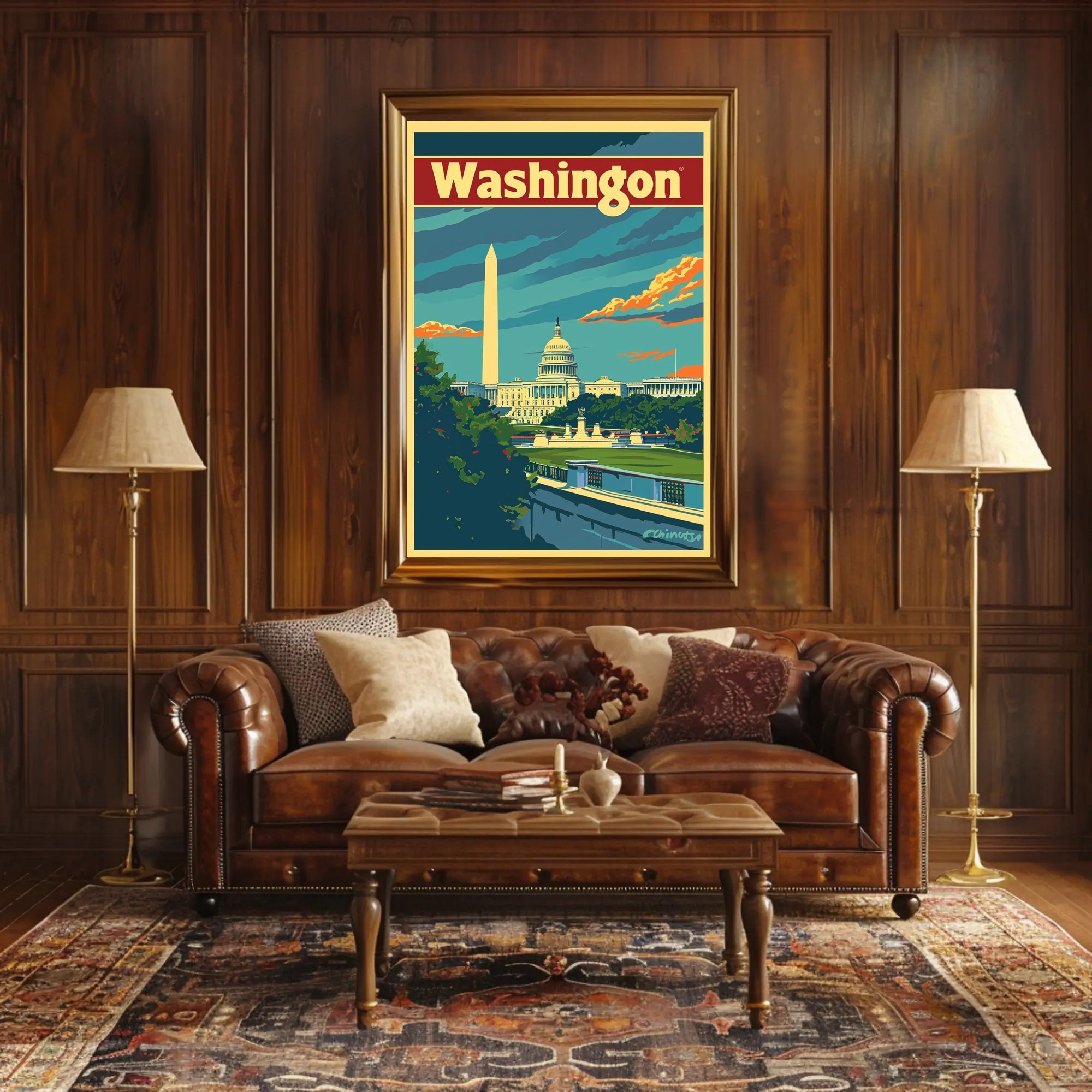 Washington, D.C. Vintage Travel Poster PosterGoat