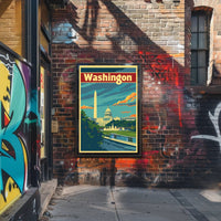 Washington, D.C. Vintage Travel Poster PosterGoat