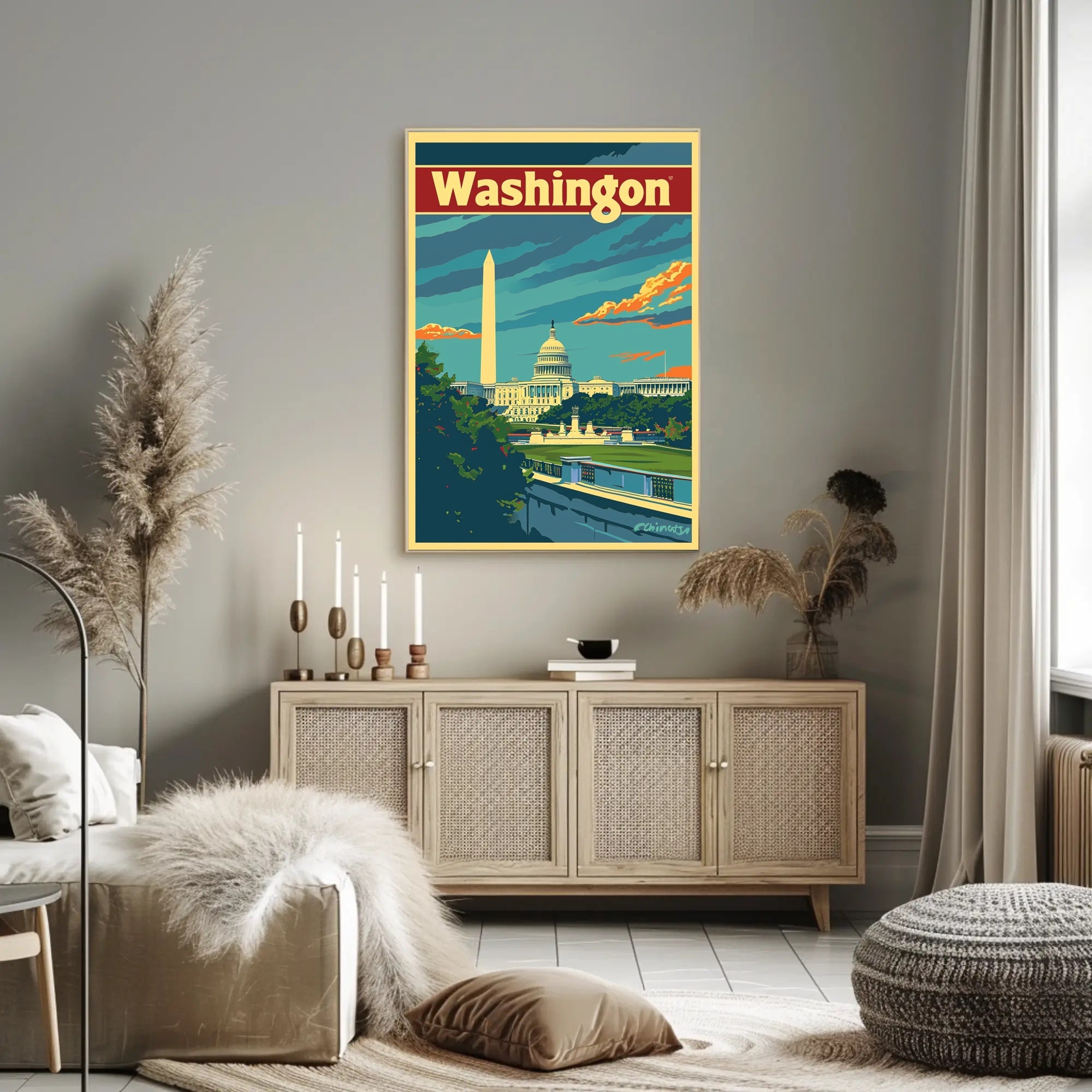 Washington, D.C. Vintage Travel Poster PosterGoat