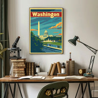 Washington, D.C. Vintage Travel Poster PosterGoat