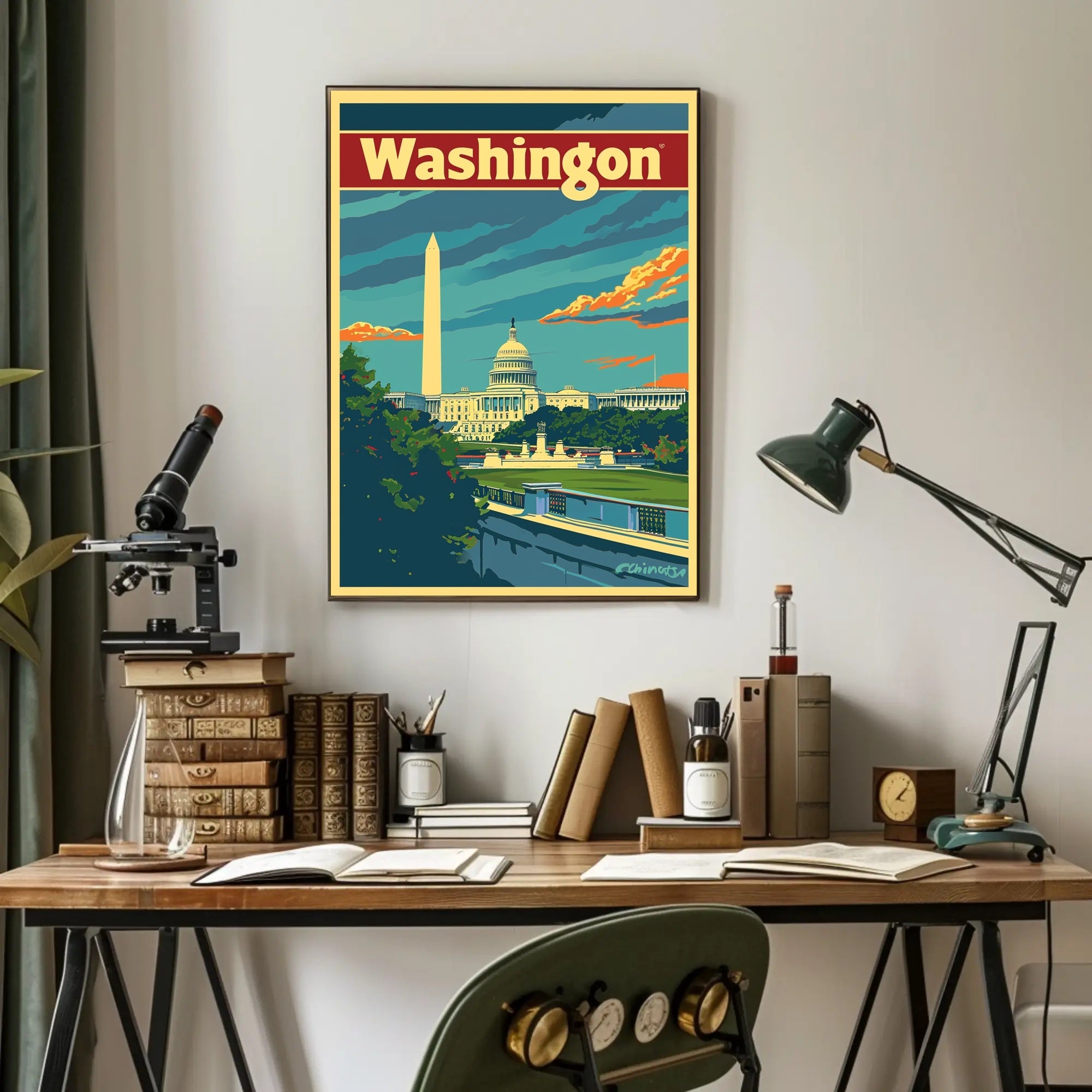 Washington, D.C. Vintage Travel Poster PosterGoat