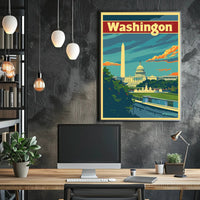 Washington, D.C. Vintage Travel Poster PosterGoat