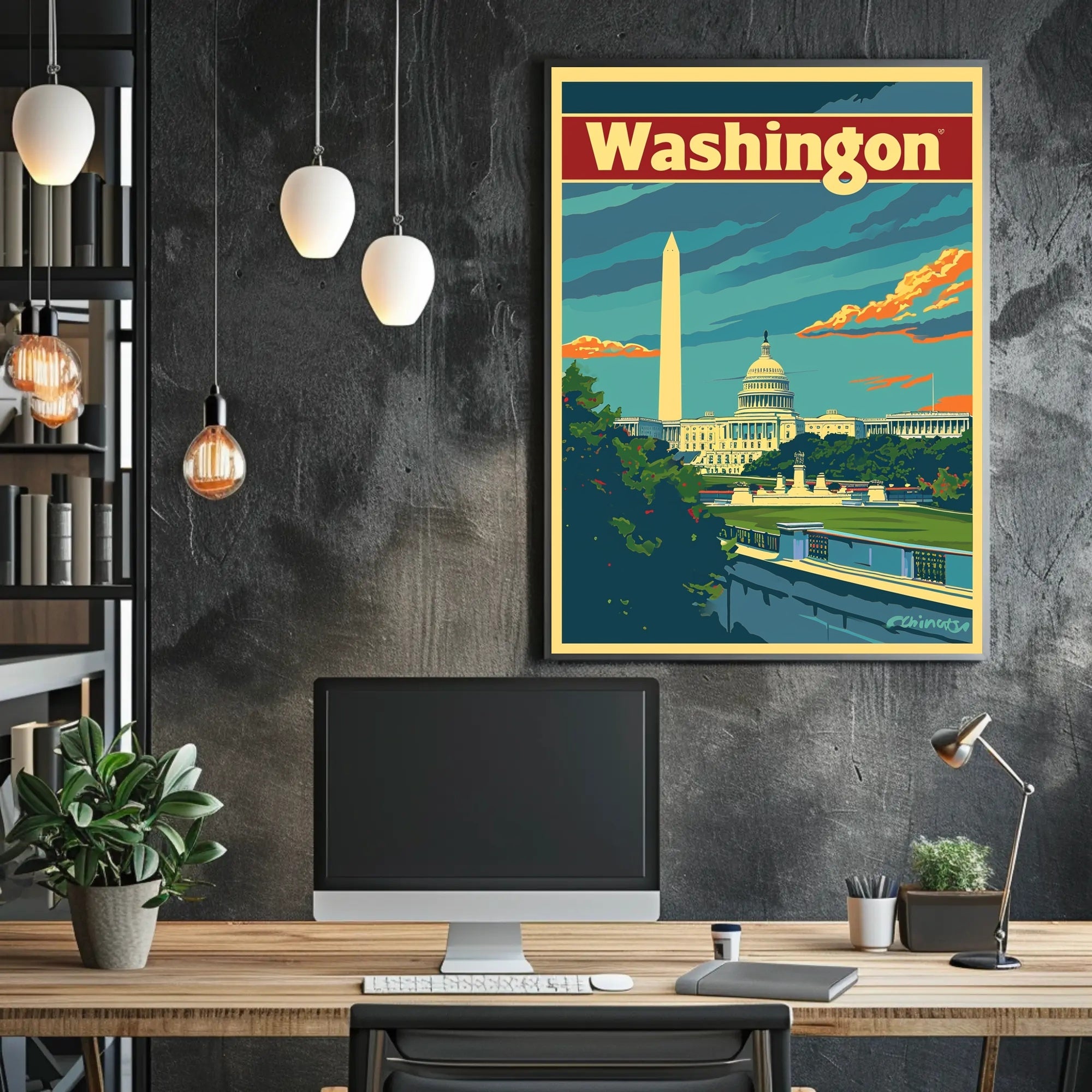 Washington, D.C. Vintage Travel Poster PosterGoat