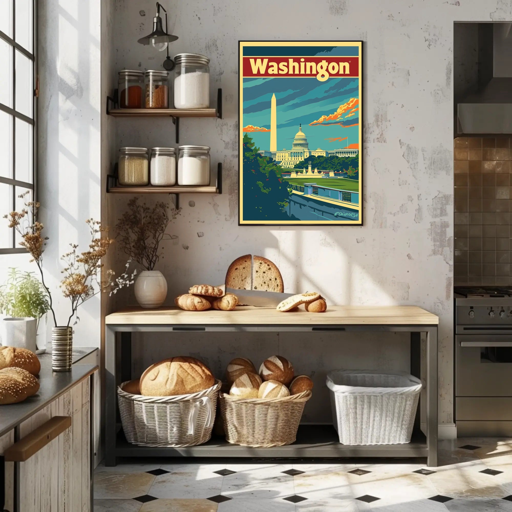 Washington, D.C. Vintage Travel Poster PosterGoat