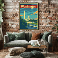 Washington, D.C. Vintage Travel Poster PosterGoat