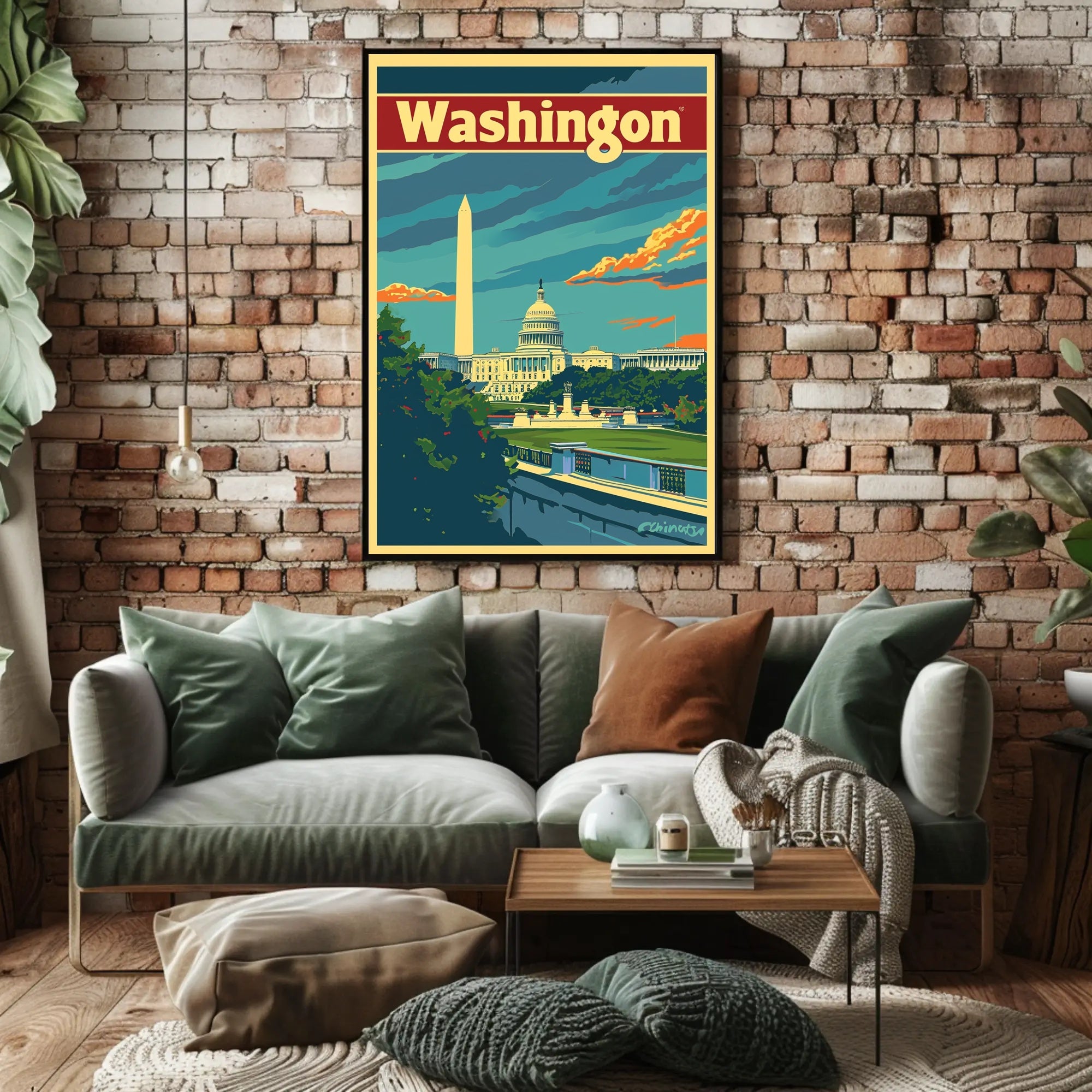 Washington, D.C. Vintage Travel Poster PosterGoat
