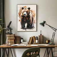 Watercolor Bear Abstract Art Print - Animal Poster PosterGoat