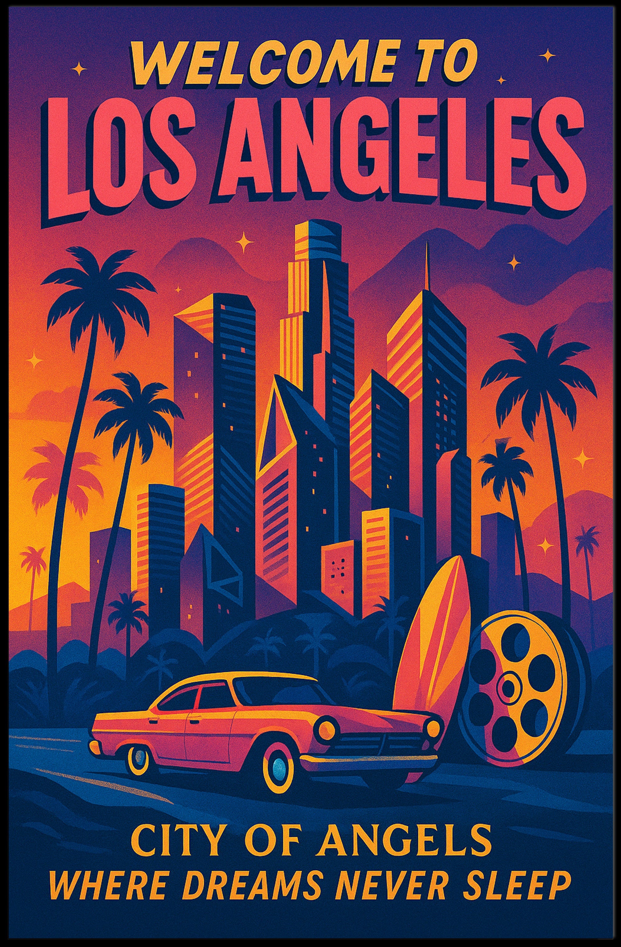 Welcome to Los Angeles Poster PosterGoat
