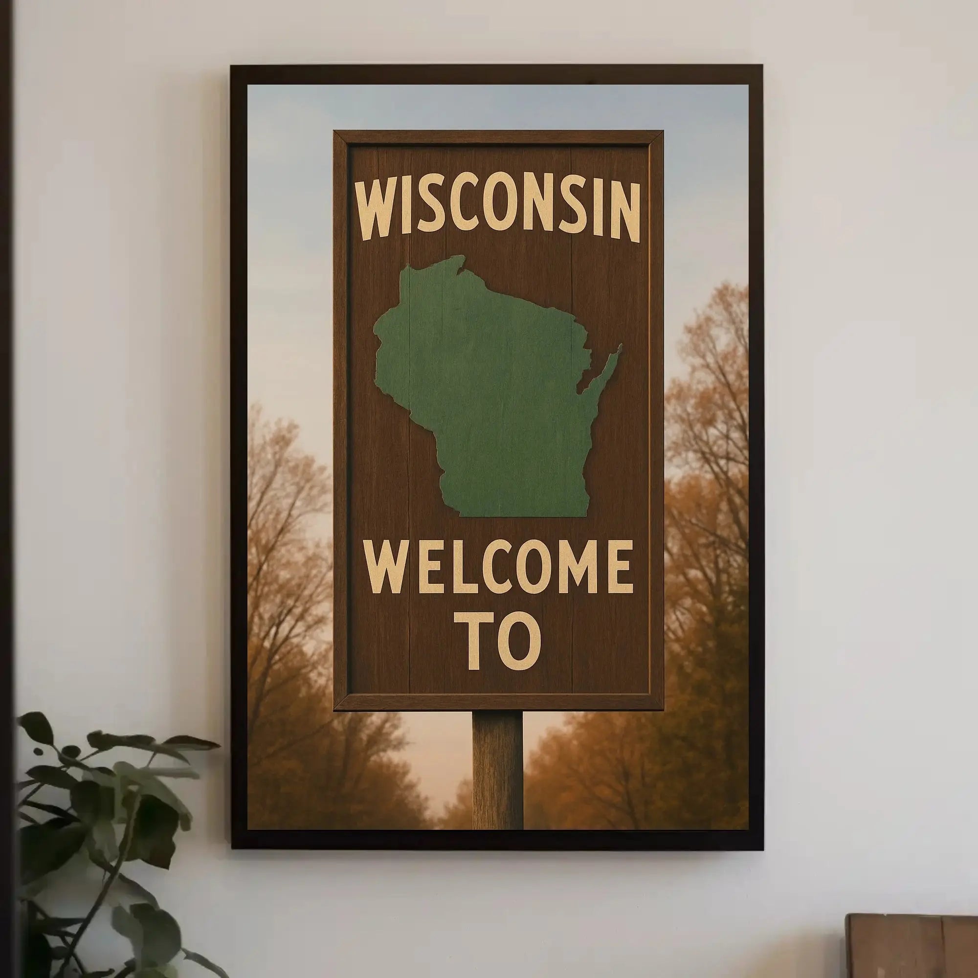 Welcome to Wisconsin Rustic Travel Poster PosterGoat