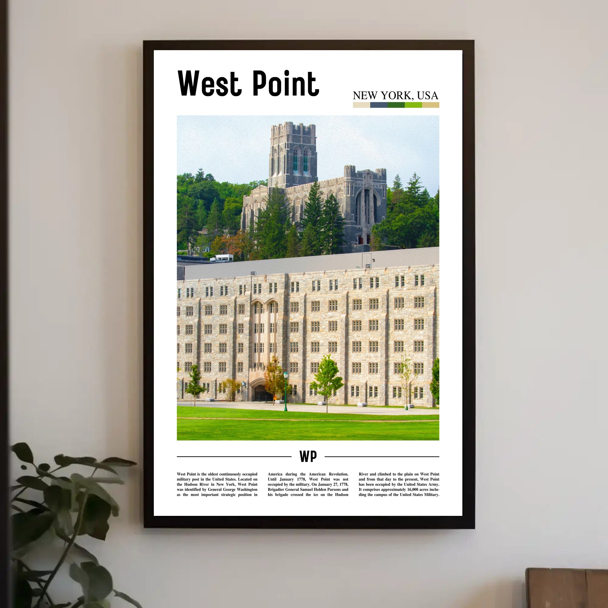 West Point Iconic Academy Building Travel Poster PosterGoat