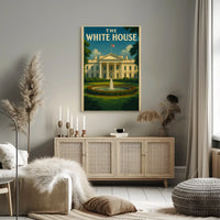 White House Vintage Travel Landmark Historical Poster PosterGoat