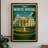 White House Vintage Travel Landmark Historical Poster PosterGoat