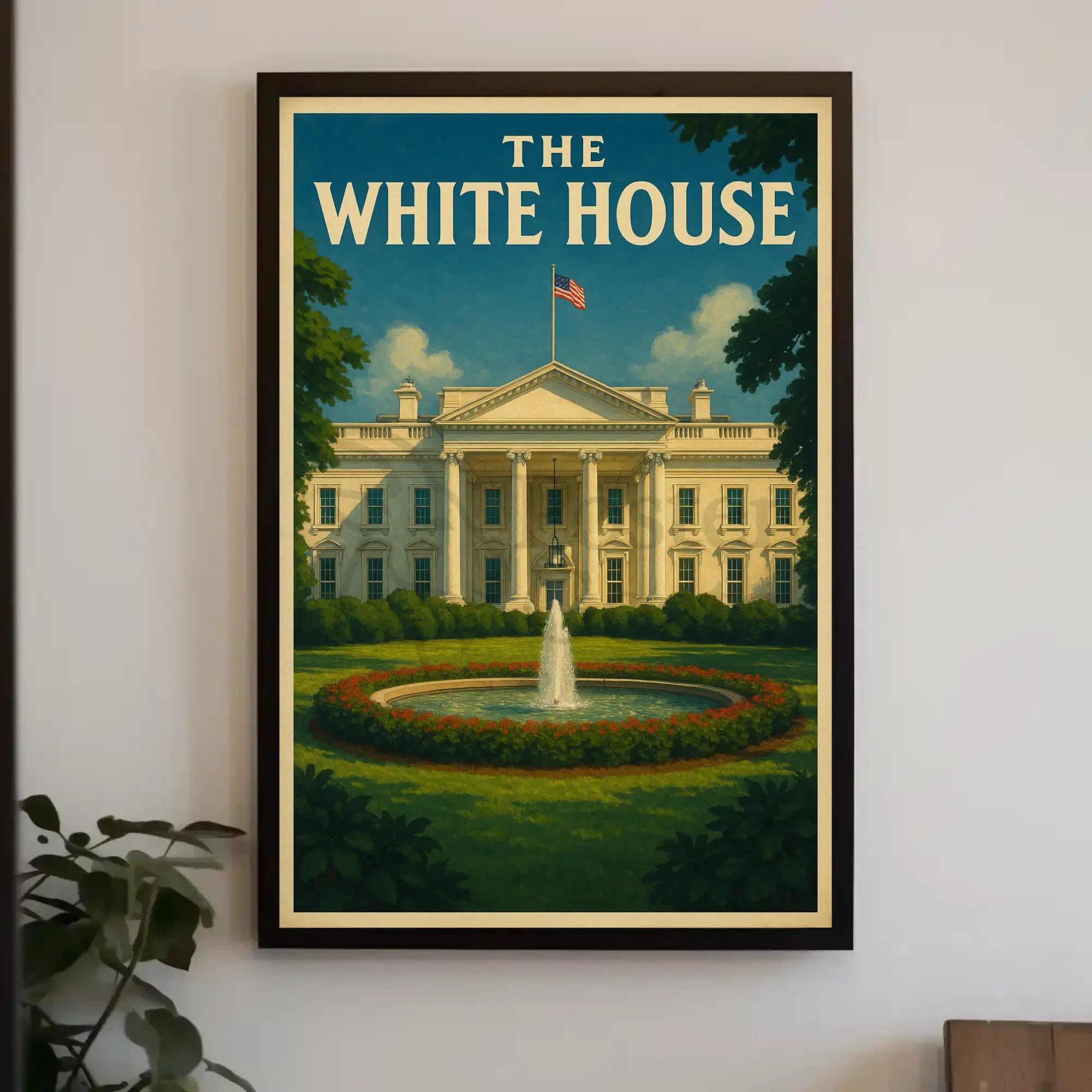 White House Vintage Travel Landmark Historical Poster PosterGoat