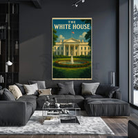 White House Vintage Travel Landmark Historical Poster PosterGoat