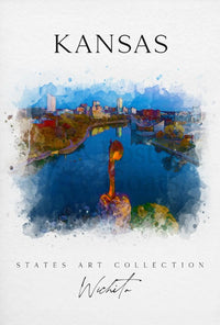 Wichita Scenic Cityscape Cultural Heritage Poster PosterGoat