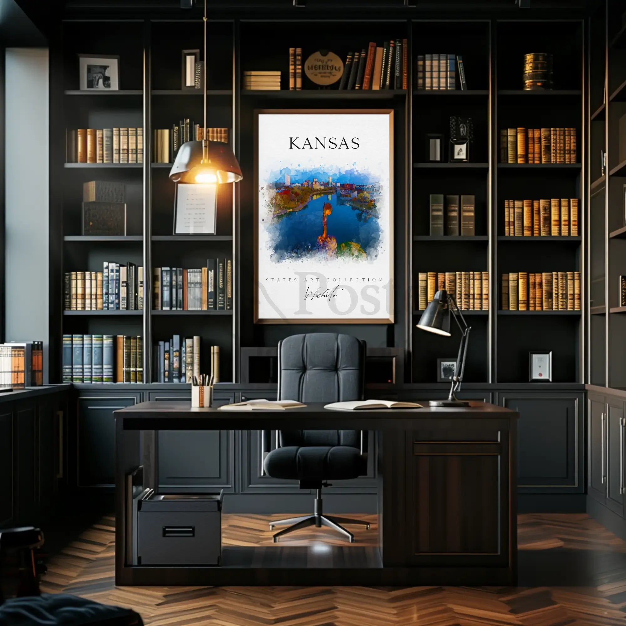 Wichita Scenic Cityscape Cultural Heritage Poster PosterGoat