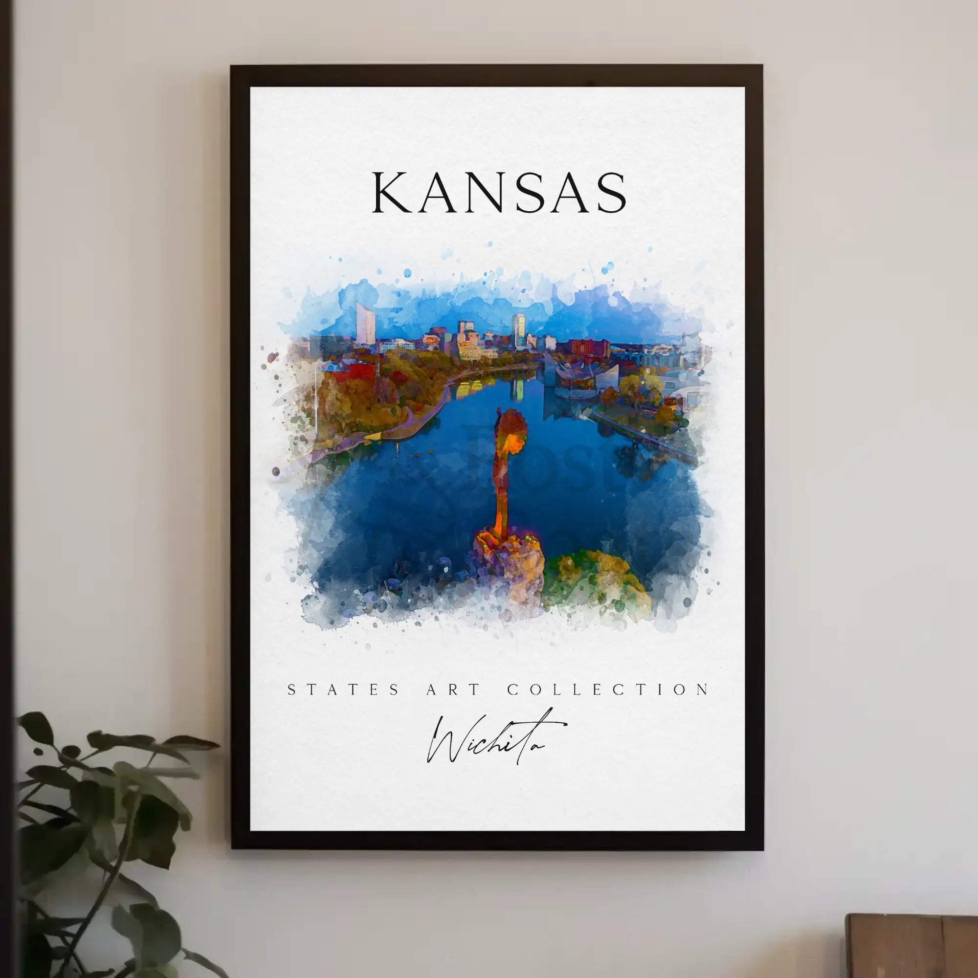 Wichita Scenic Cityscape Cultural Heritage Poster PosterGoat