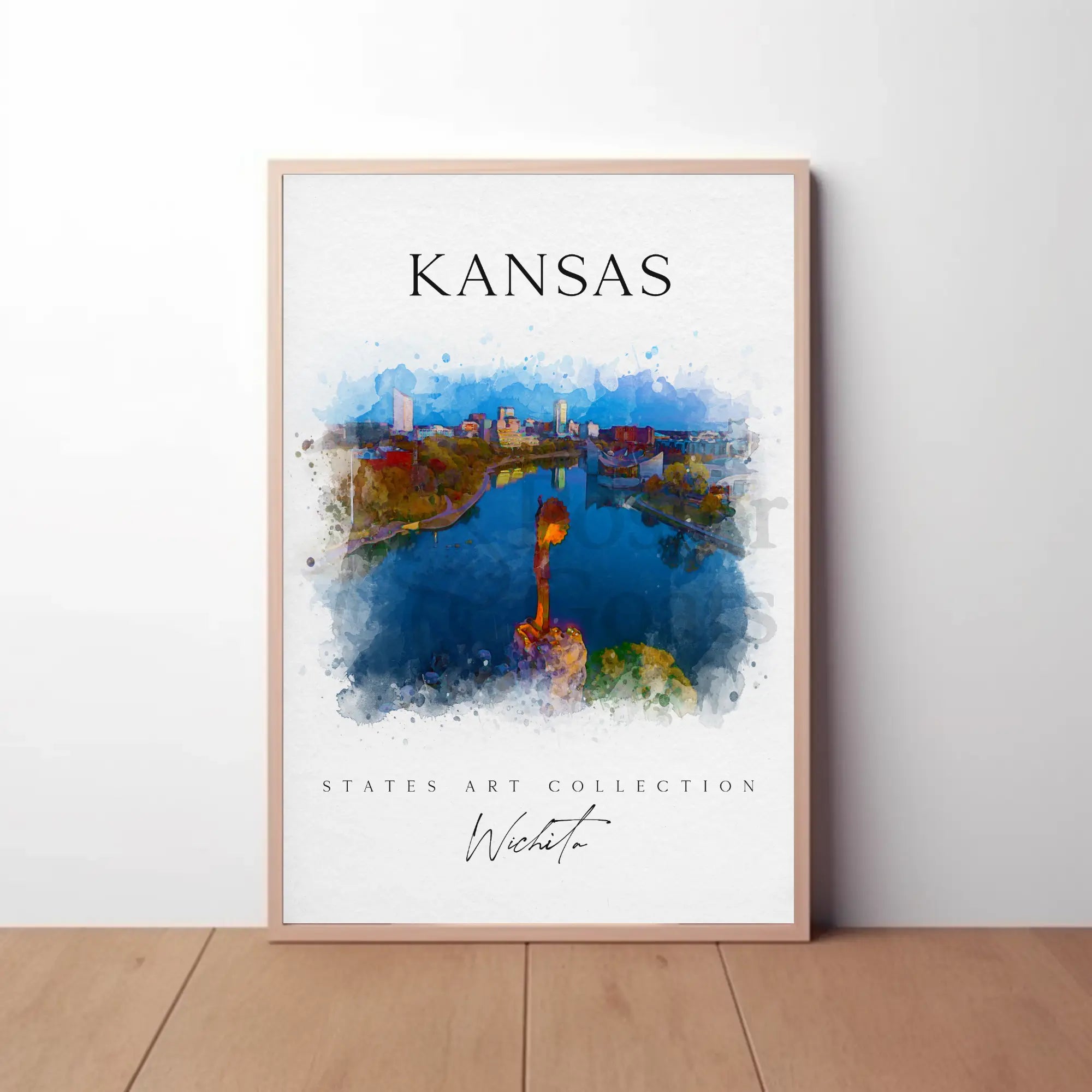 Wichita Scenic Cityscape Cultural Heritage Poster PosterGoat