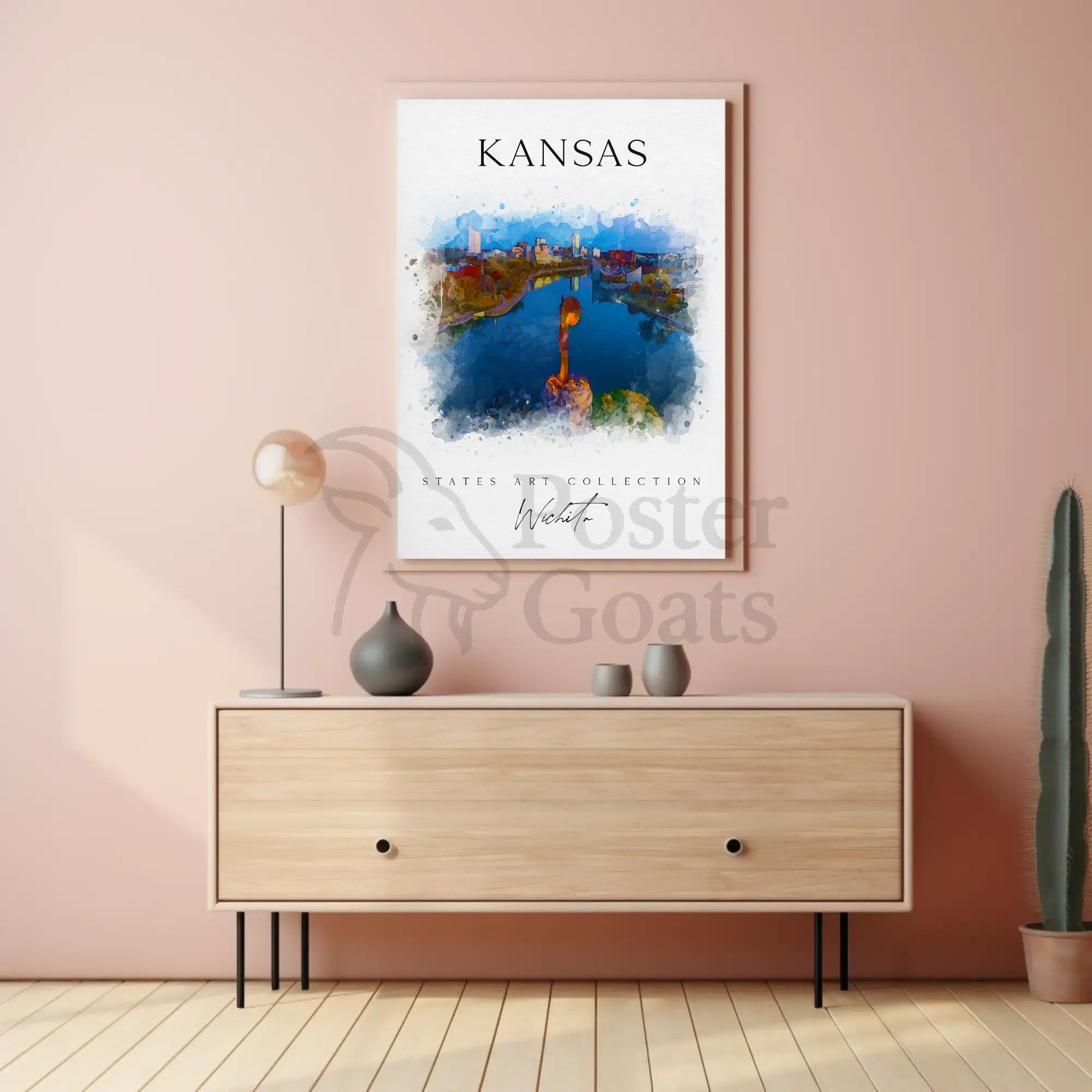 Wichita Scenic Cityscape Cultural Heritage Poster PosterGoat
