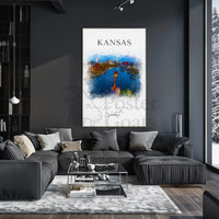 Wichita Scenic Cityscape Cultural Heritage Poster PosterGoat