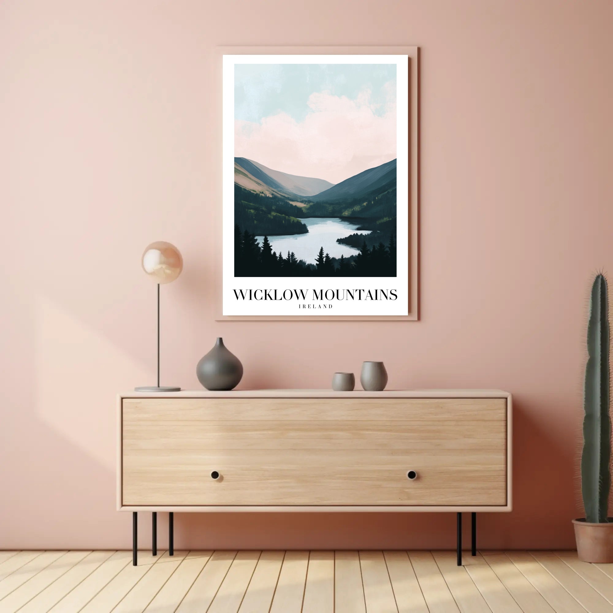 Wicklow Mountains Scenic Ireland Travel Poster PosterGoat