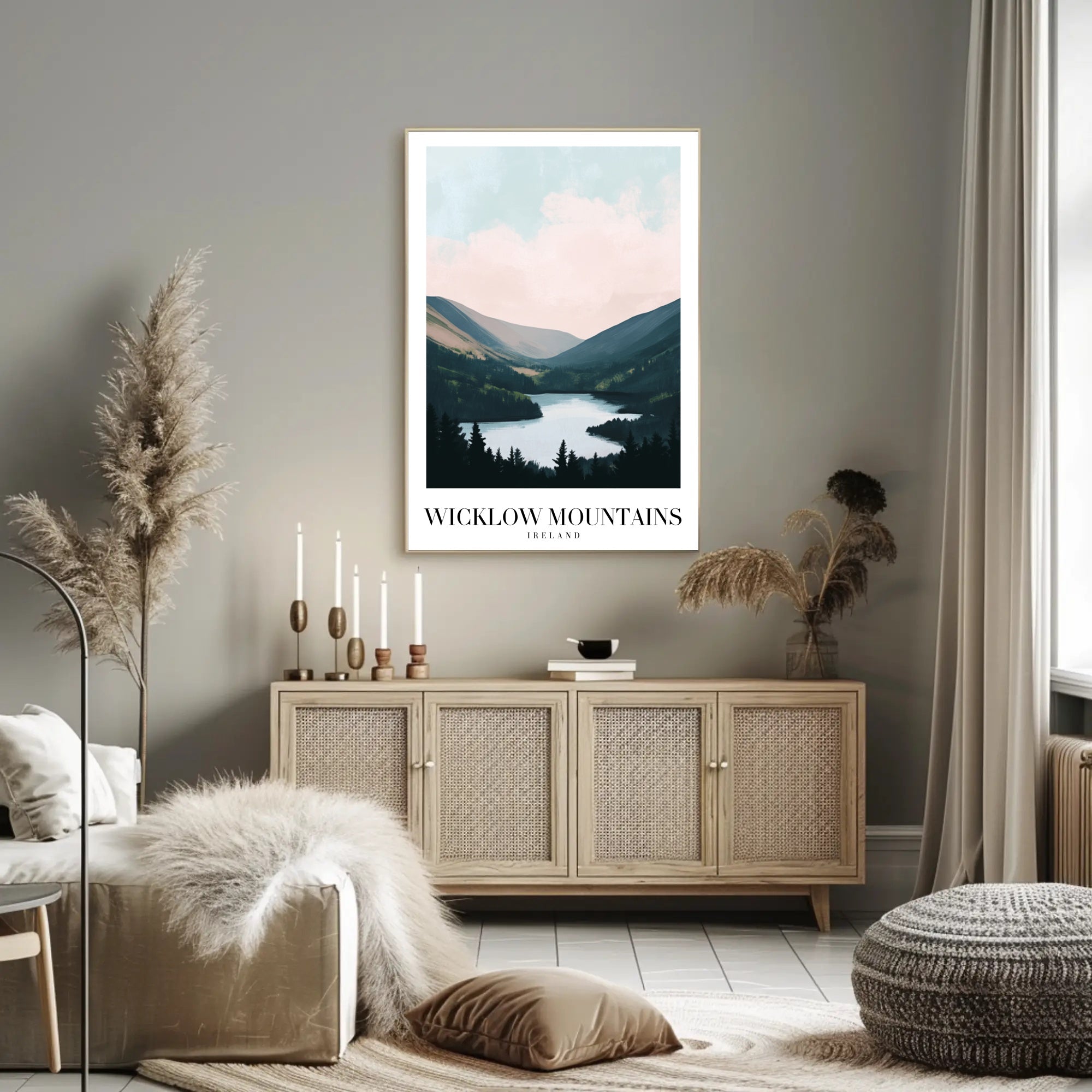 Wicklow Mountains Scenic Ireland Travel Poster PosterGoat