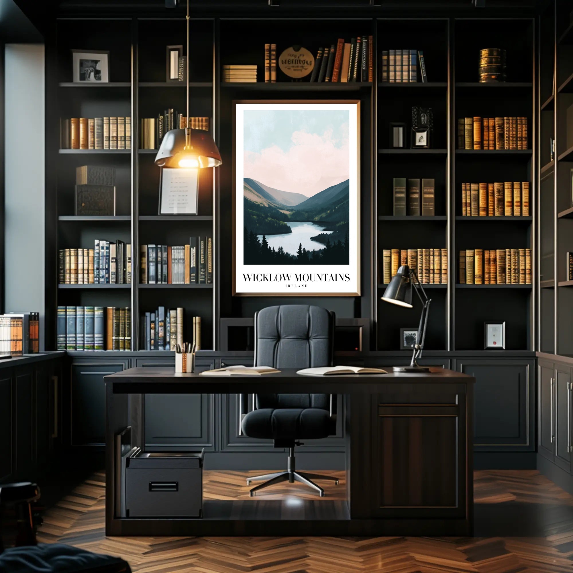 Wicklow Mountains Scenic Ireland Travel Poster PosterGoat