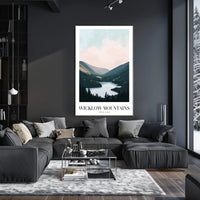 Wicklow Mountains Scenic Ireland Travel Poster PosterGoat