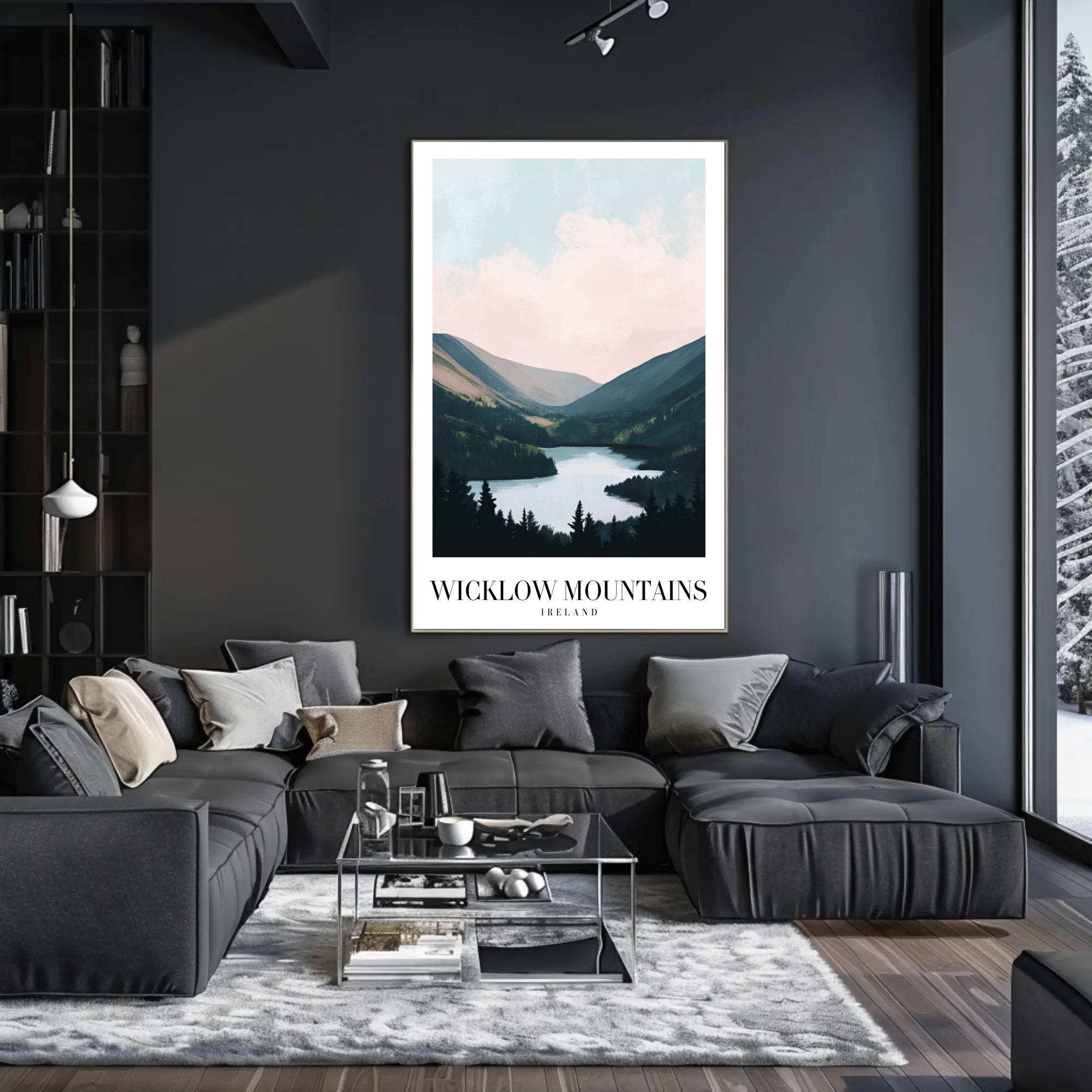 Wicklow Mountains Scenic Ireland Travel Poster PosterGoat